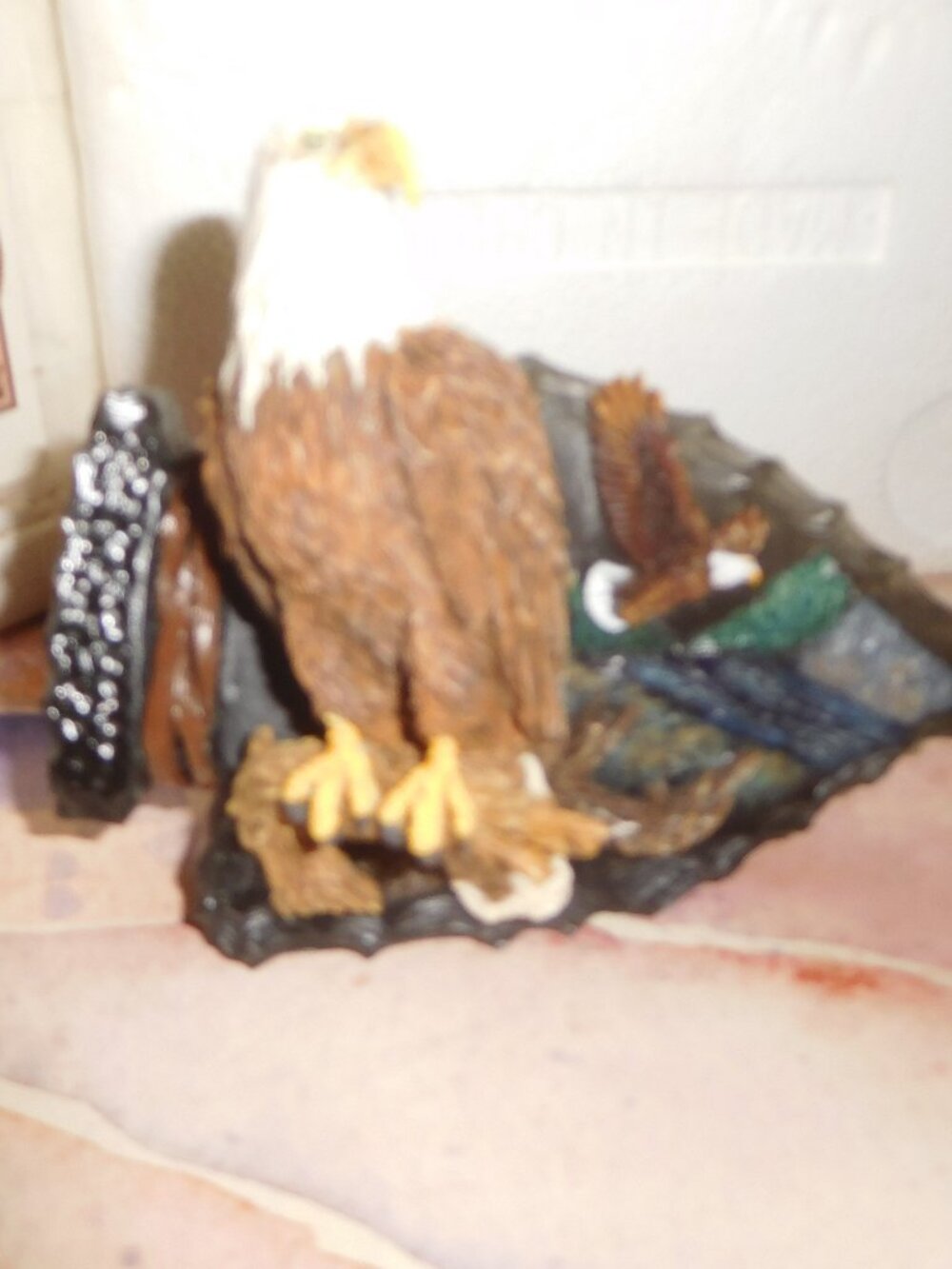 Vintage "Brave Freedom" Bald Eagle Sculpture